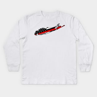 Long Island Thin Red Line Kids Long Sleeve T-Shirt